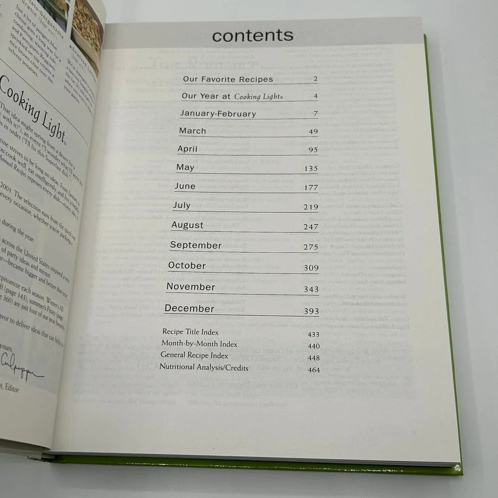 Cooking Light Annual Recipes 2004 Hardcover Cookbook Healthy Low Fat Meals‎